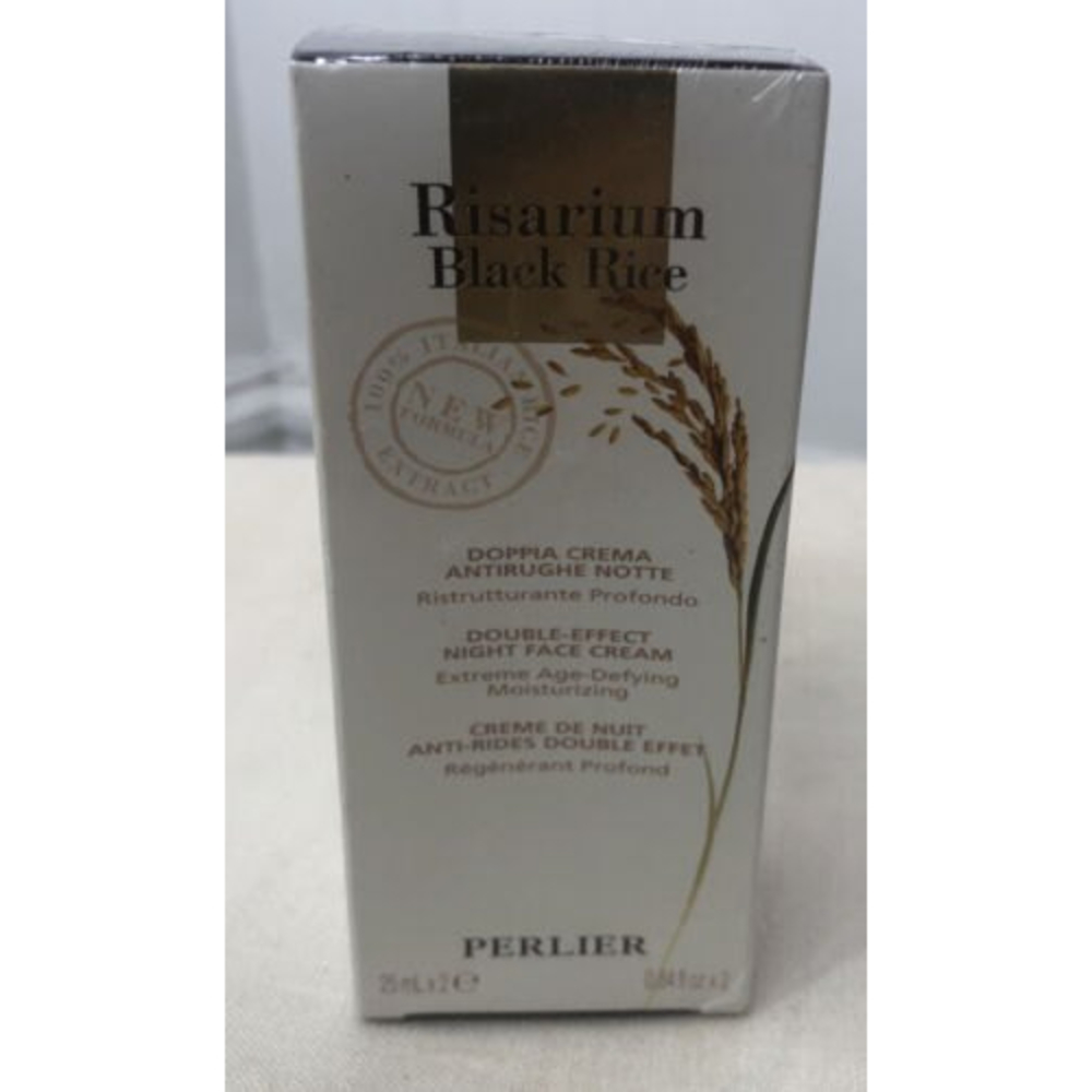Risarium Perlier Black Rice Double Effect Night Face Cream .84 fl oz x 2 Sealed